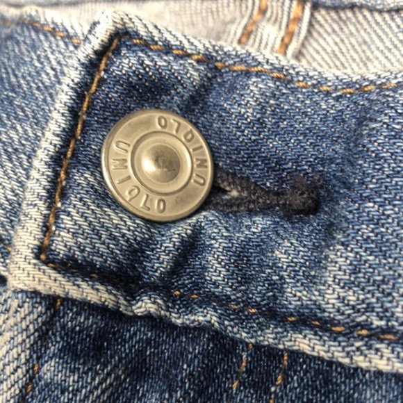 PREMIUM MENS UNIQLO DISTRESS STRAIGHT JEANS 33x32 😎 - Picture 9 of 9